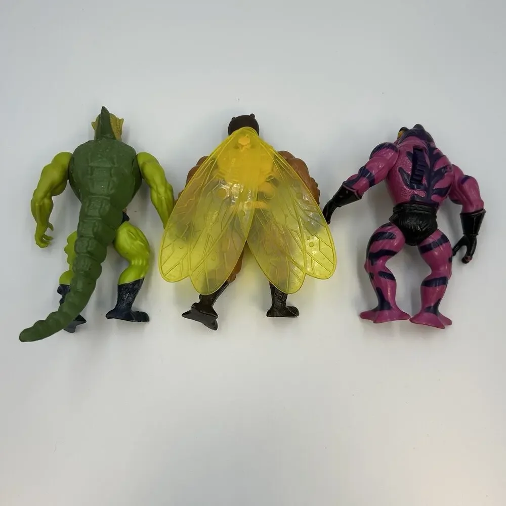 Masters of The Universe Vintage Action Figure Lot Buzz-off Tung Lashor Whiplash